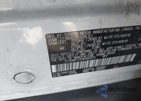 2023 Toyota Rav4 Hybrid Woodland Edition из США, поврежденный, VIN 2T3UWRFV4PW166373